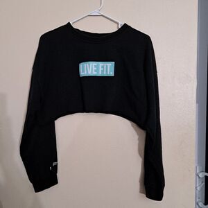LVFT Crewneck Sweatshirt Sweater sz M black Live Fit Lifestyle x Performance